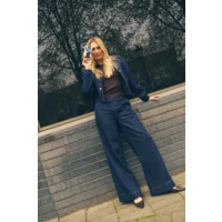 Para Mi Jeans Broek: Lizzy, Indigo Blue, Elastiek in de lenden ( PARA.423 )