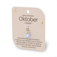 Gouden Charm - Geboortesteen - Oktober