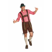 Lederhose - Johann - Bruin - Kort - Verstelbare bretels - L