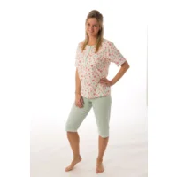 Perlina Dames Pyjama: Babette, Groen ( LINA.129 )