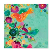 Kaart - Oranje & groene vogels - Galleria - VB0.3079