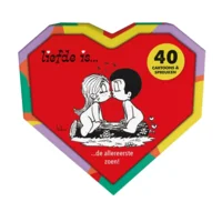 Liefde is..... de allereerste zoen - Spreuken en cartoons - In hartdoosje