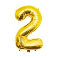Folieballon - 2 jaar - Goud - 86cm - Zonder vulling
