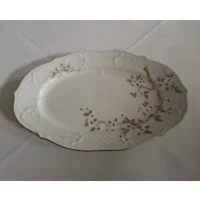 Lindner Bavaria porzellan 	08 Daniella weib 	Ovale schaal	32 cm	Handarbeid