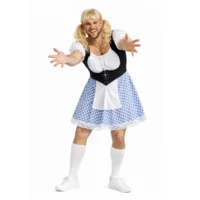 Kostuum - Der Alpenrocker - Mannendirndl - Met Pruik - L/XL