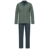 Ammann Doorknoop pyjama heren: Groen / blauw ( AMM.694 )