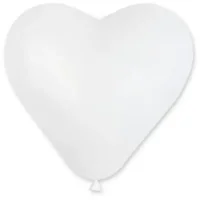 Ballonnen - Wit - Hart - 44cm - 50st.