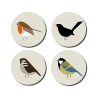 Onderzetters Vogels x4 De Lange Tafel