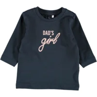 Name-it Newborn Tshirt Kathe 'Dads Girl" Dark Sapphire