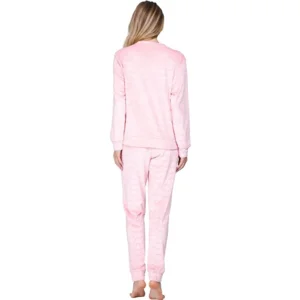 Pastunette dames pyjama: Licht roze, Fleece, Warm en zacht ( PAS.192 )