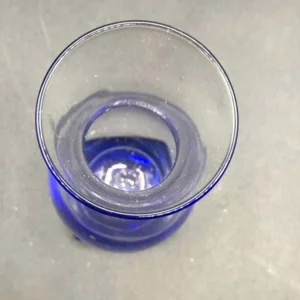 Bormioli Rocco	IBISCO vaasje 17,5 cm hoogte glas met blauwe voet