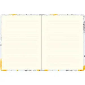 Notitieboek - Compact journal - Yellow flowers - 13x18cm