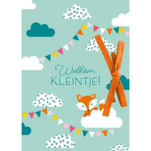 Kaart - Welkom kleintje! Jongen - ME - LGE.0003 - 16x22cm