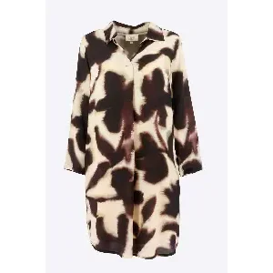 Signe Nature Kleed: Bordeau / beige ( Signe.1422 )