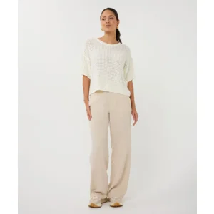 Esqualo Pull: Off White, Ajour brei ( ESQ.316 )