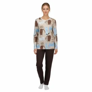 Ringella – Cat Print – Pyjama – 6511234 – Brown