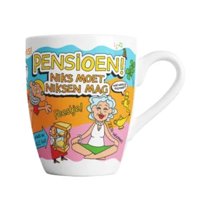 Mok - Cartoonmok - Pensioen, niks moet niksen mag