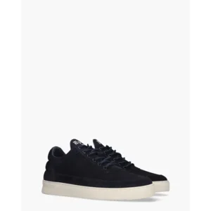 Filling Pieces Low Top Suede Grain Donkerblauw Herensneakers