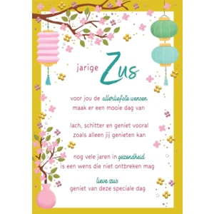 Kaart - Jarige zus - Lifetime of love - 01-LV.GBE.0013