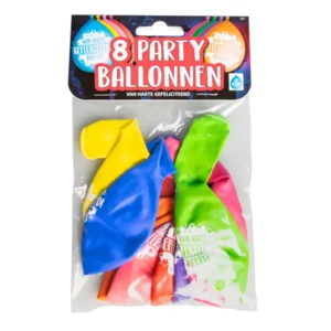 Ballonnen - Van harte gefeliciteerd - 30cm - 8st.