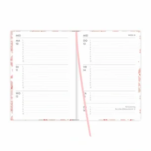 Agenda - Roze bloemen - 2027 - 10,5x14cm