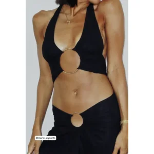 Sarda Lita triangel bikini in zwart