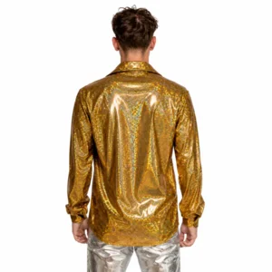 Shirt - Disco - Goud - Glanzend - XXL