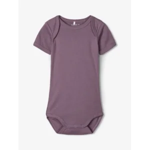 Name-it Rompers 3P SS Black Plum Dots