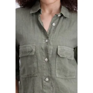 Signe Nature Linnen bloes / Blazer: Kaki ( Signe.1381 )