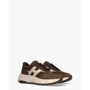 Hogan Runner H Patch Bruin/Beige Damessneakers
