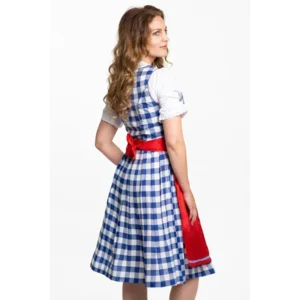 Kostuum - Dirndl - Jurk - Stefanie - Blauw, rood - L
