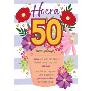 Kaart - Hoera 50 - Lifetime of love - 01-LV.GBE.0006