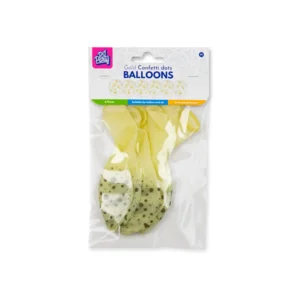 Ballonnen - Gouden confetti opdruk - 30cm - 6st.