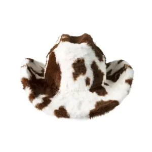 Hoed - Cowboy - Koeienprint - Bruin, wit