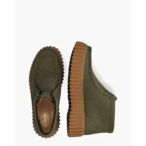 Clarks Originals Torhill Moss Khaki Dames Veterschoenen