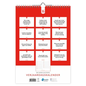 Verjaardagskalender - 365 dagen succesvol - 21x29,7cm