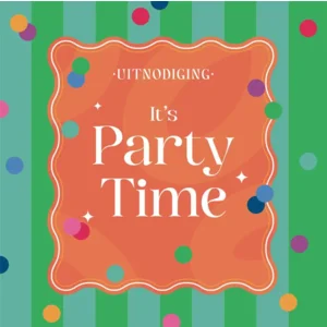 Uitnodigingskaarten - It's party time - 6st. - VBE.2031