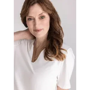 Frank Walder Bloes: Ecru, afgewerkt met camel ( WAL.112 )