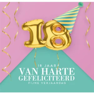 Kaart - Muziek - 18 jaar, van harte gefeliciteerd - 031