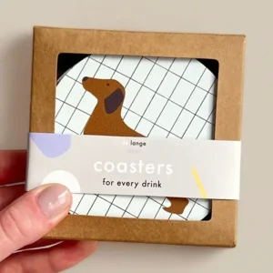 Onderzetters Teckel Hond x4 De Lange Tafel