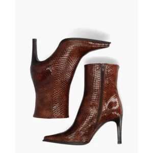 Zinda 3263 Donkerbruin Dames Enkelboots
