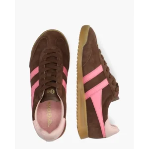 Gola Torpedo Bruin/Roze Damessneakers