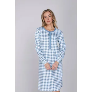 Pastunette Dames Nachthemd: Blauw, gemoltoneerd ( PAS.196 )