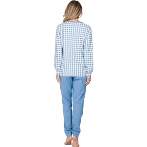 Pastunette Dames Pyjama: Blauw, gemoltoneerd ( PAS.195 )