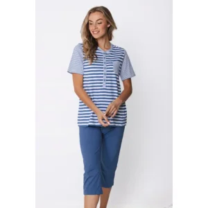 Pastunette – Stripe – 121261-126-1 – Pyjama – Stone Blue