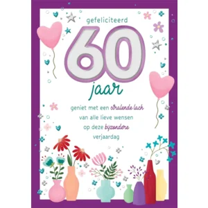 Kaart - Gefeliciteerd 60 jaar - Lifetime of love - 01-LV.GBE.0012