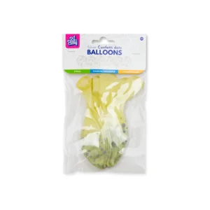 Ballonnen - Zilveren confetti opdruk - 30cm - 6st.