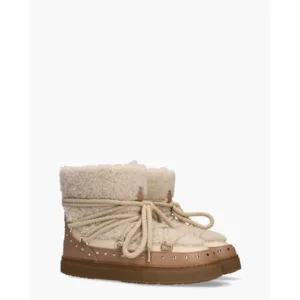 Inuikii Curly Rock Beige Dames Veterboots