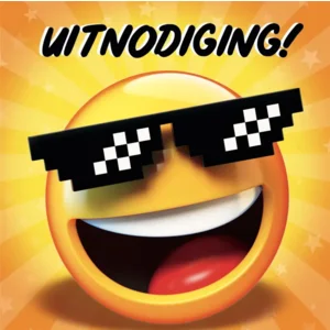 Uitnodigingskaarten - Smiley met zonnebril - 6st. - VBE.2008