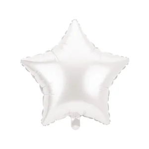Folieballon - Ster - wit - 46cm